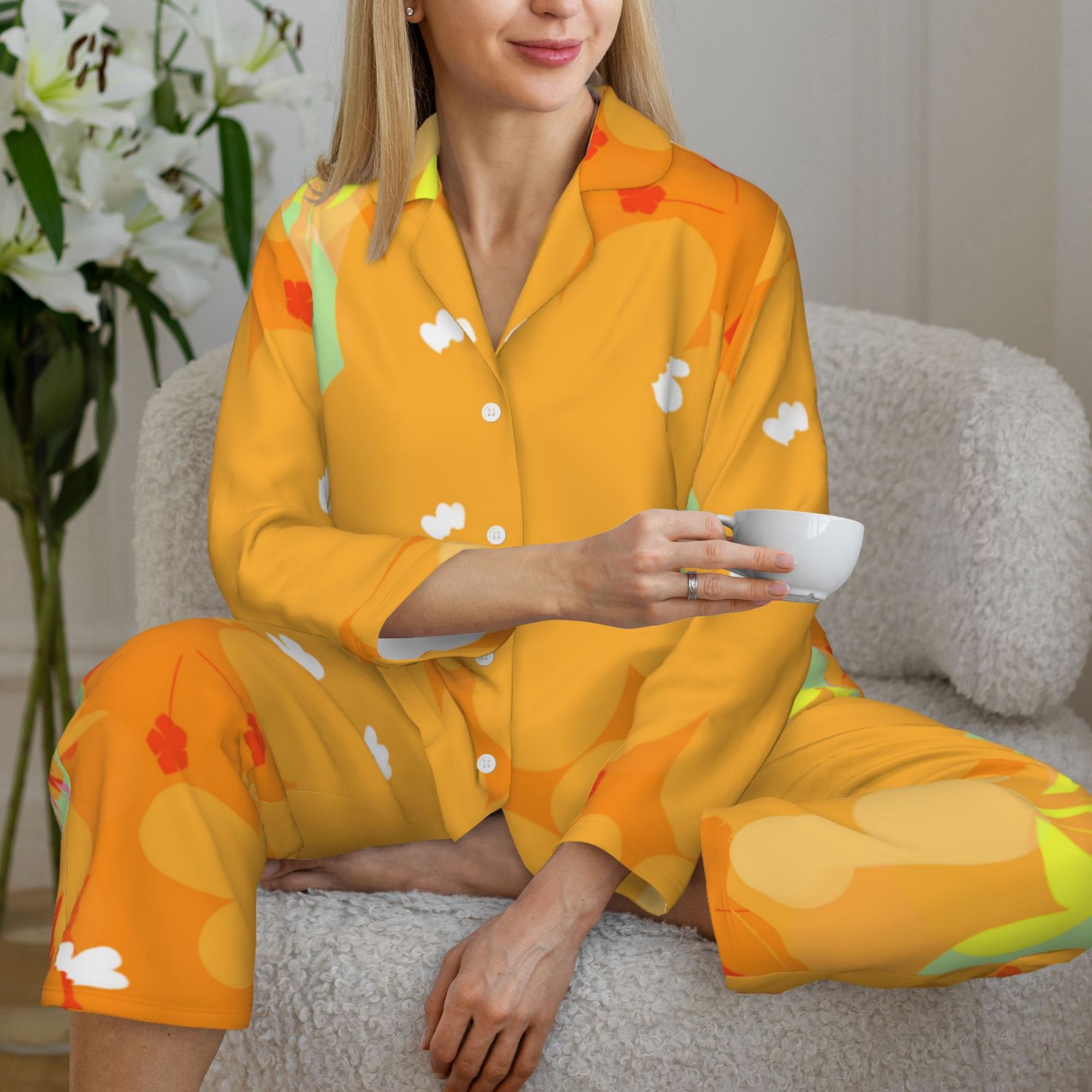 Women's Long-Sleeved Pajama Set