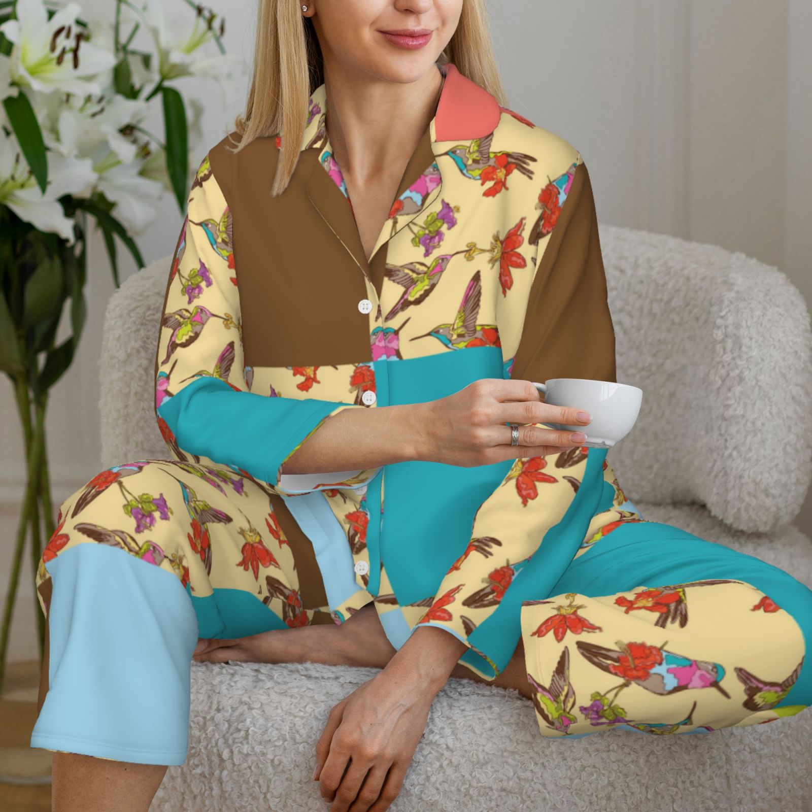 Women's Long-Sleeved Pajama Set