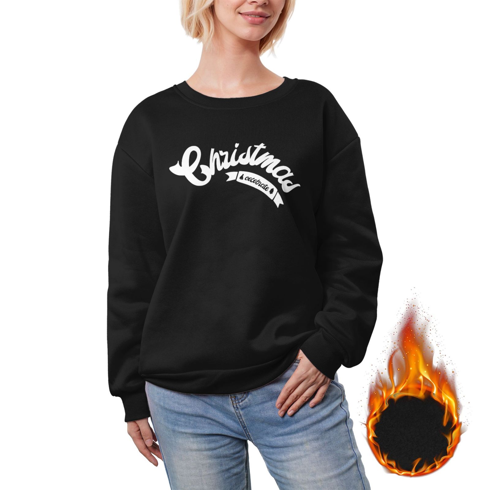 Women's Fleece Crew-neck Hoodie