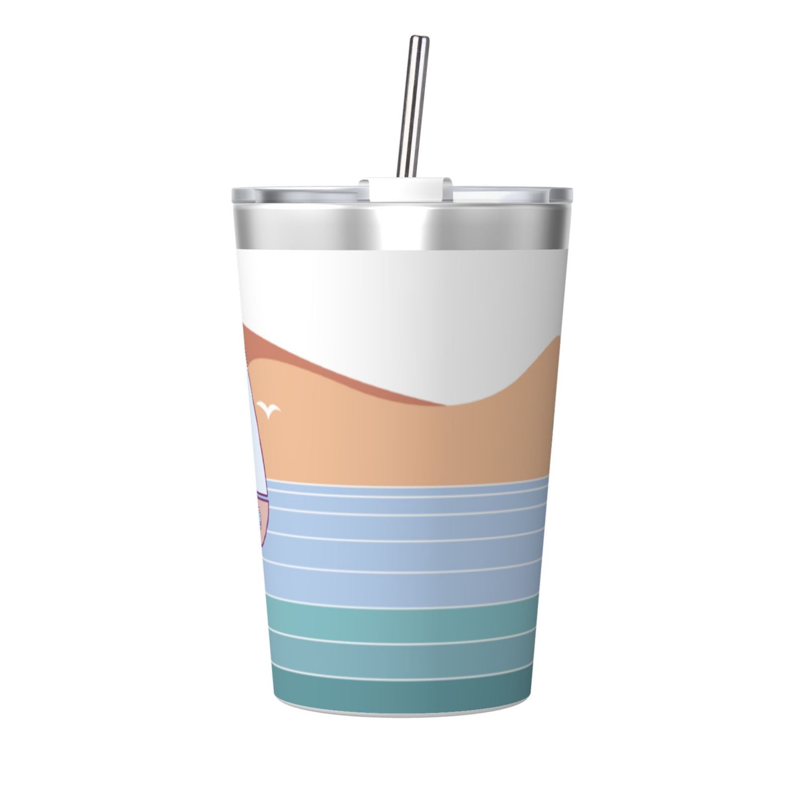 12OZ Thermos With Conical Straw