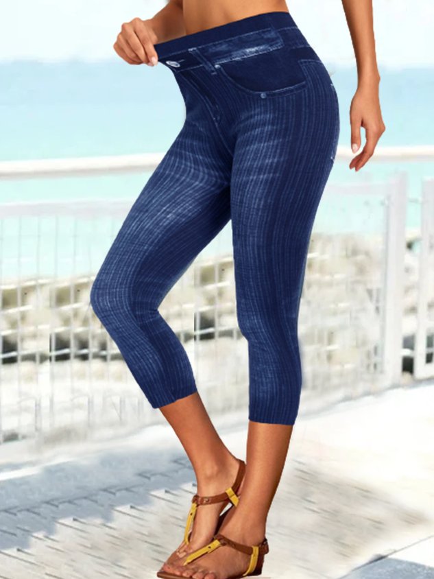 Random Print Casual Tight Leggings