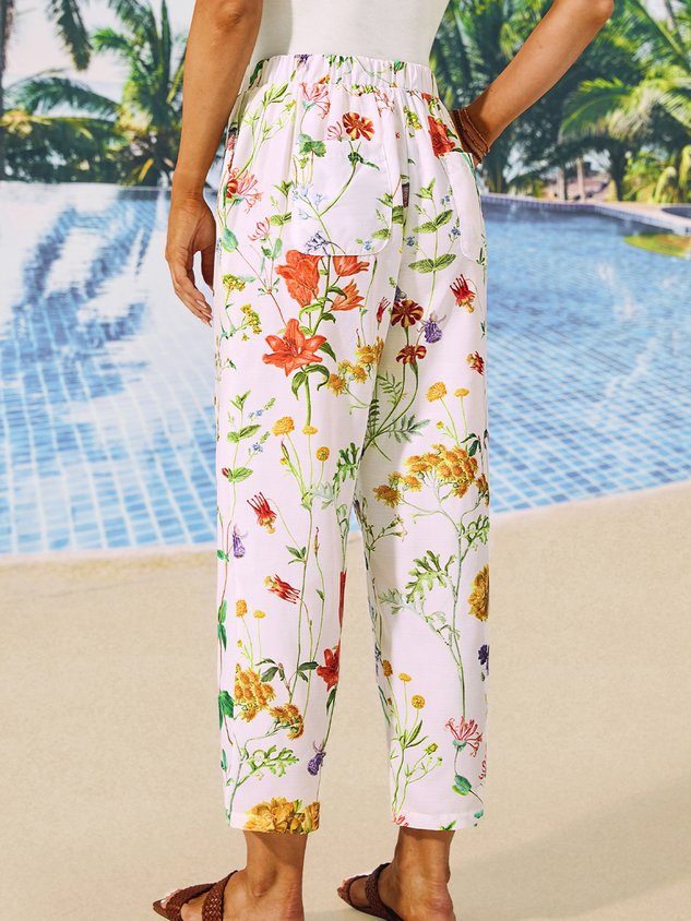 Floral Loose Casual Pants