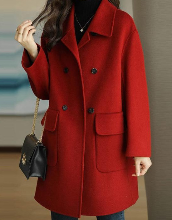 Autumn and winter thick warm and thin coat woolen coat