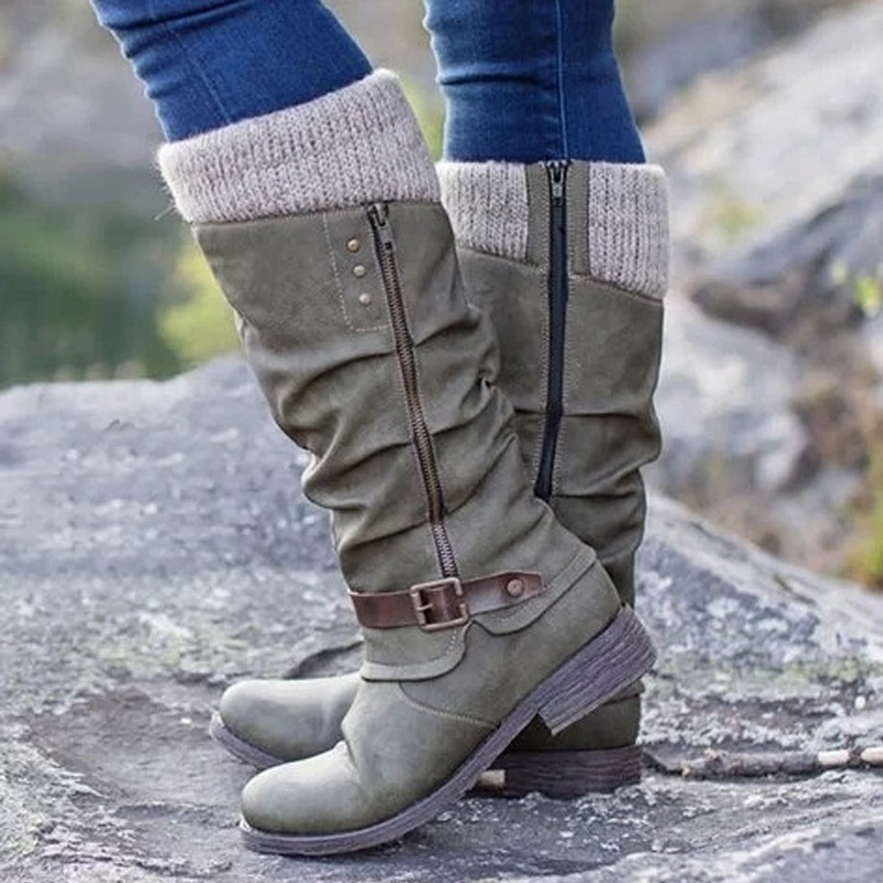 Womens Comfortable Flat Boots