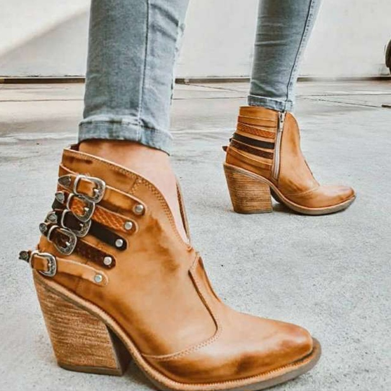 Fashion Casual Belt Booties