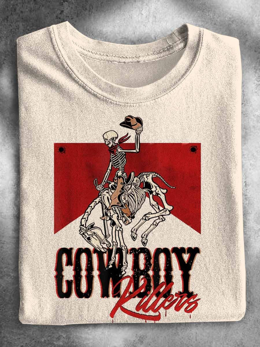 Cowboy Killers Print Casual T-Shirt