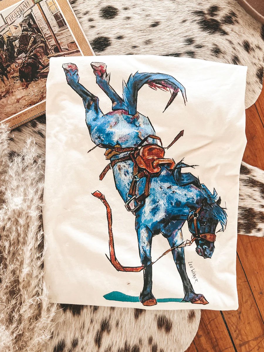 Vintage Wrangler Country Cowboy Horse Print T-shirt