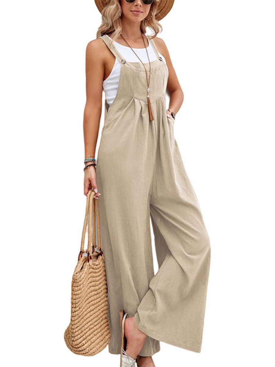 Women's Casual Solid Colo Jumpsuit