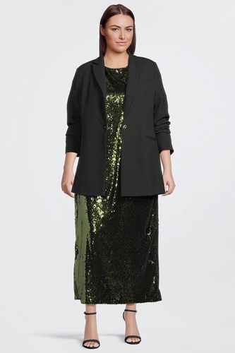 Plus Size Sequin Woven Midi Dress