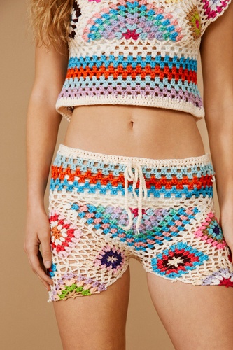 Crochet Multicolor Shorts