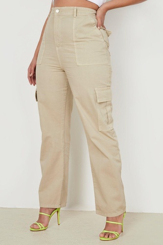 Plus Loose Wide Leg Cargo Jeans