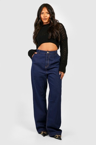 Plus High Waist Wide Leg Trouser