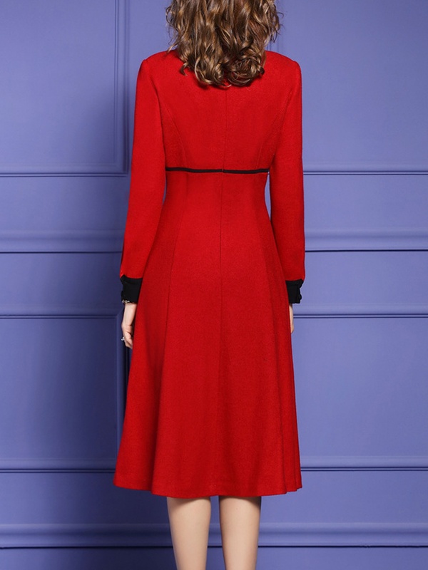 Elegant Vintage Red Dress