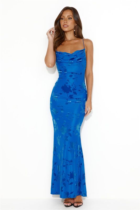 avant-garde design petoria maxi dress blue