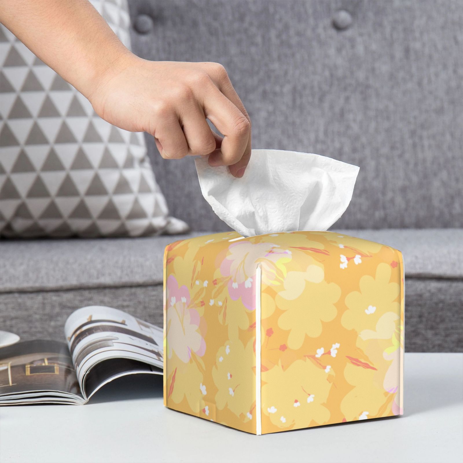 Leather Tissue Box