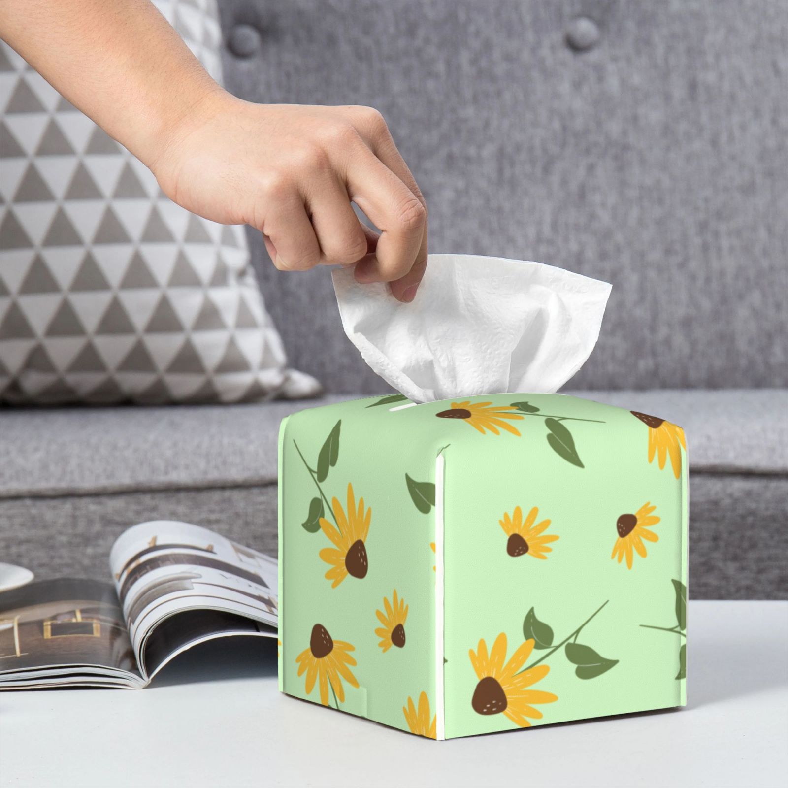 Leather Tissue Box