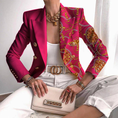 Autumn And Winter Print Slim Fashion Blazer