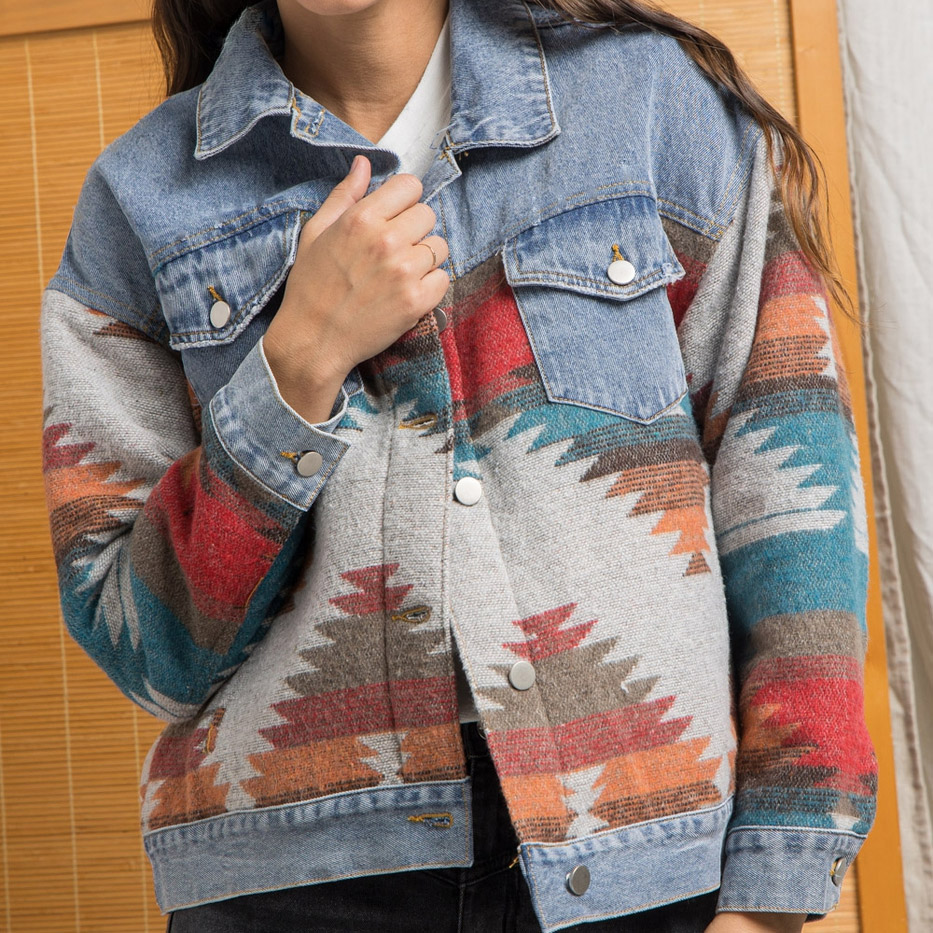 Ethnic Vintage Denim Jacket