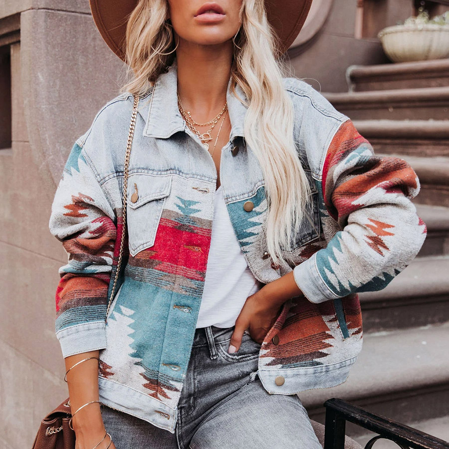 Ethnic Vintage Denim Jacket